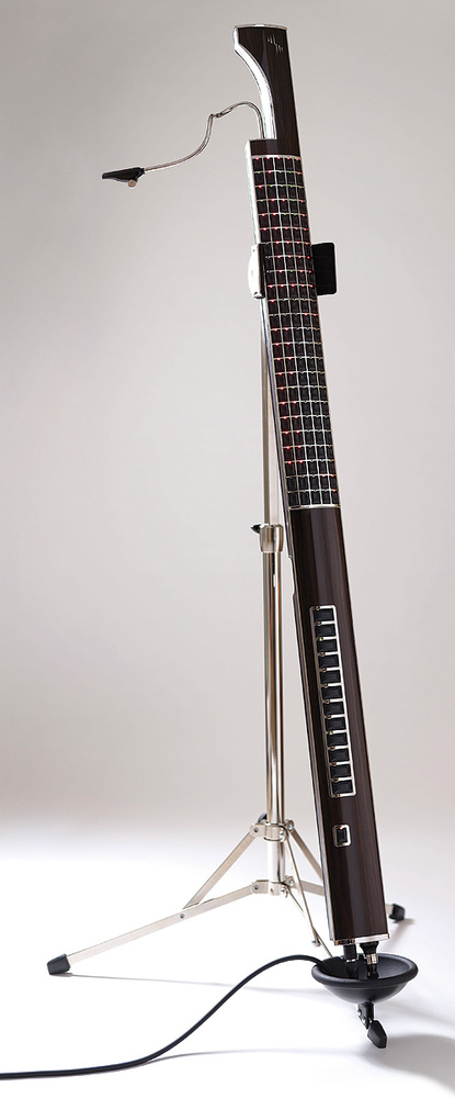 Eigenharp Alpha standing on its tripod